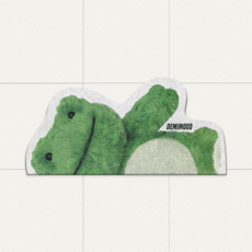데미무드 빼꼼 코일 현관 발코니 매트, 1개, 개구리
