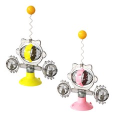 티티펫 고양이 흡착식 회전 캣닢볼 노즈워크, 랜덤발송, 2개