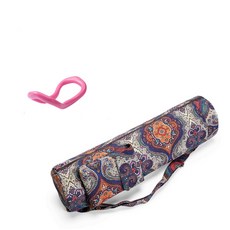 民族帆布瑜伽墊包+粉色瑜伽圈套組B04, 3型