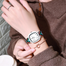 逍遙商會 學生 軍人 簡約 運動手錶, 1個, 深綠色