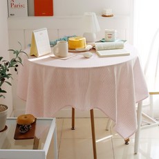 CASA VERDE Amour 條紋桌布, 紅色, 矮桌用(110 x 90 cm)