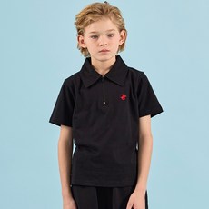 BEVERLY HILLS POLO CLUB 比佛利保羅 青少年ICON半拉鍊透氣短袖T恤