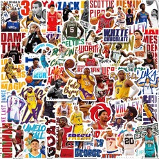 NBA籃球明星貼紙50入組, BP-256, 1套