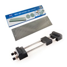 ZEUS 金剛石雙面油石 1200 / 400 粒度 LX-1602 + 橡膠油石支架套組, 1組