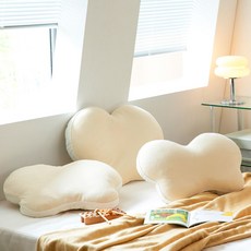 홈랩 기절베개 나비 테리타올 커버 세트, 베이지 + 아이보리, 1개