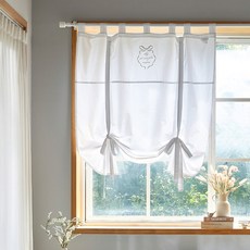 Raffineret 法式刺繡捲簾, 白色
