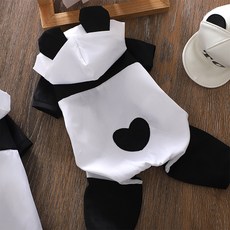 狗狗 Wavy Days TT 熊貓四腳雨衣, 1個, 混合色