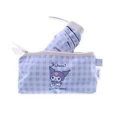 Sanrio 三麗鷗 庫洛米扁平50迷你格紋遮光5段晴雨傘 MUHKU50006