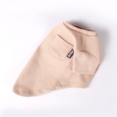 브릭브릭 강아지 베이직 티셔츠, 베이지, 1개