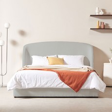 아로미가구 스테이 패브릭 침대 + 7존 포켓 독립 매트리스 방문설치, 포그그레이