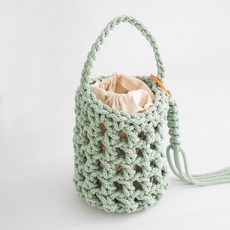 Yarna 針織手提包DIY套組, 10 淡色薄荷, 1套