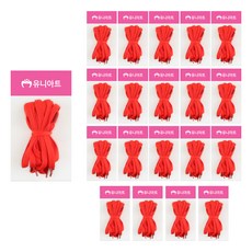 Uniart 寬版運動鞋鞋帶 4入, 20個, 紅色