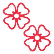 多功能日常杯墊組 B 2入, 紅色, 2個