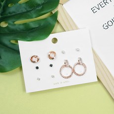 日常造型耳環10件組