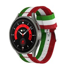 루아러블 갤럭시워치 호환 나토 밴드 스포츠 스트랩, 레드 + 그린, 1개