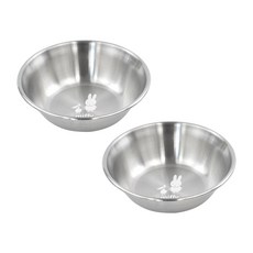 白色Miffy不鏽鋼圓形碗 小 140mm, 混色, 2個