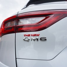 BibleAUTO THE NEW QM6 標誌字樣汽車改裝貼紙, 1個, THE NEW 紅色