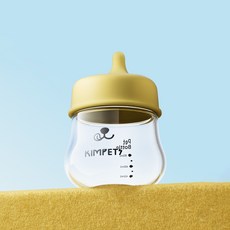 KimPets 寵物柔軟氣孔奶瓶 Free, 黃色, 1個