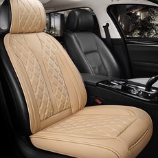 GMG Motors 汽車座椅套 車用坐墊+椅背套+頭枕套組, 1套, 鞍棕色