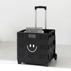 MARKET B CONTINUO 微笑折疊手推車 L, 1個, 黑色