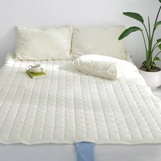 SCOHOme 韓國製造 30支純棉 Happy 绗缝溫水暖墊專用床包, Happy燕麥色