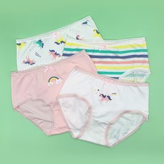puddingunderwear 女童棉質三角內褲4件組