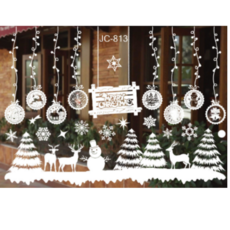 HOLIMENT聖誕節裝飾貼紙 窗戶貼紙 JC 813, 單一顏色