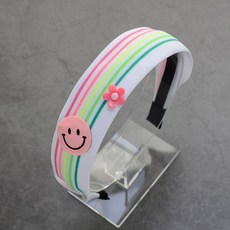 핸날 여아용 와이드 스마일 컬러풀 머리띠