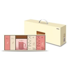 KANU 拿鐵咖啡禮盒 7-1號, 拿鐵138.4g 2入+香草拿鐵138.4g 2入+不銹鋼馬克杯, 1組