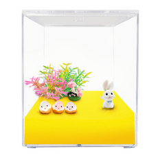Rora Pet START 兔子魚缸組, 黃色(沙), 隨機出貨(蘑菇, 夜光蛋), 1套