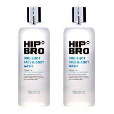 HIPBRO One Shot臉部沐浴乳, 400ml, 2入