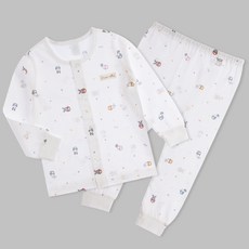Organic Boom 兒童杯子兔換季夏季長袖內衣上衣+下褲套裝