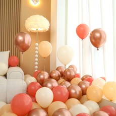 P&B UNITY 氣球 50p 套組 玫瑰金, 1套, 05 玫瑰金 4色混合 A