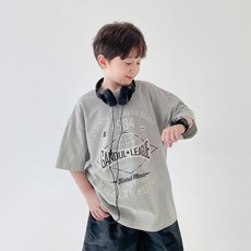 베리클로젯 아동용 주니어 헤리티지 워싱 라운드 면 반팔 티셔츠