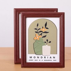 언헤브 탁상용 사진 액자, 2개, D 레디쉬 브라운