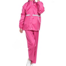 Makefor 連帽式高級內襯雨衣 粉紅色, 1個