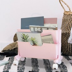 BONOHOUSE 基本款推車式收納箱 2層, 時尚粉, 1個