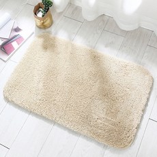 Market Plan 厚實毛絨防滑地墊, 米色