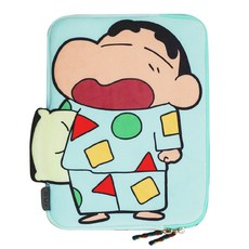 蠟筆小新 柔軟刷毛iPad筆電收納包, 睡衣小新, 1個