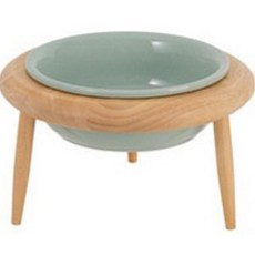 Petners 寵物 UFO 陶瓷原木食碗 小型, 薄荷色, 1個