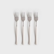 니코트 국내산 Satin 컬러 티포크, 크림, 4개