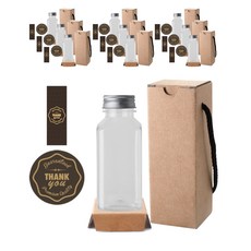 方形Dutch PET 250ml+鋁蓋 銀色+瓶身貼紙 LB7M+封箱貼紙+盒子, 10組