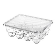 頂級TCR家用透明保鮮雞蛋收納盒12格, 透明