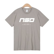 NSD 17支棉 Respect 打字 大Logo 短袖 T恤, 米灰色