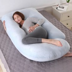 모모 임산부 입체 공학 디자인 G형 바디필로우 쿠션 베개, 연스카이