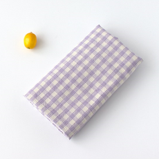 워싱 멜란 체크 대폭 원단, 2개, 연보라