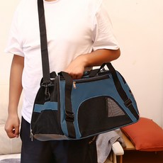 데이소이 반려동물 답답함 없는 이동가방, 03 블루, 1개
