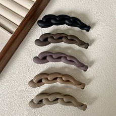 現代霧面麻花香蕉夾髮夾 5色一組