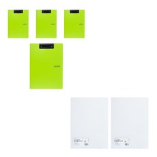 ECO Chungwoon Collector剪貼板A44p+PP名片L夾A420p, 綠色（剪貼板）+透明（L型支架）, 1個