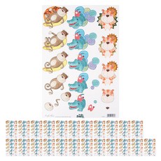 데어리즈 셀프 입체 스티커 만들기 동물 친구들, C, 24개